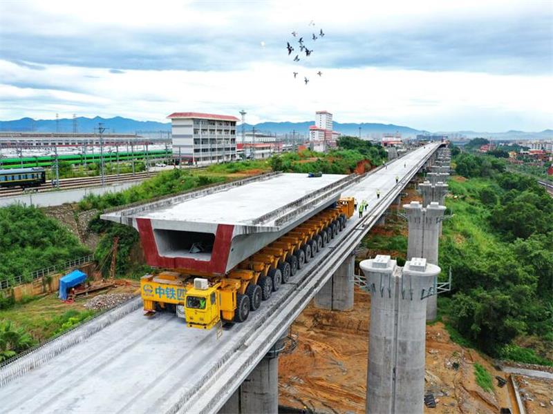 杭州高铁高架桥施工